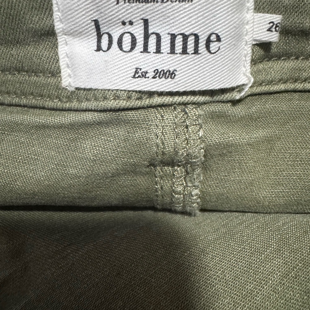 BOEME Olive Utility A-Line Skirt | Button Front Cargo Style | Casual Streetwear - Picture 9 of 10